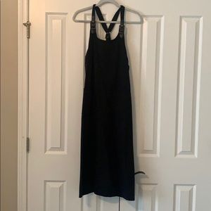 Black wool/rayon jumper dress